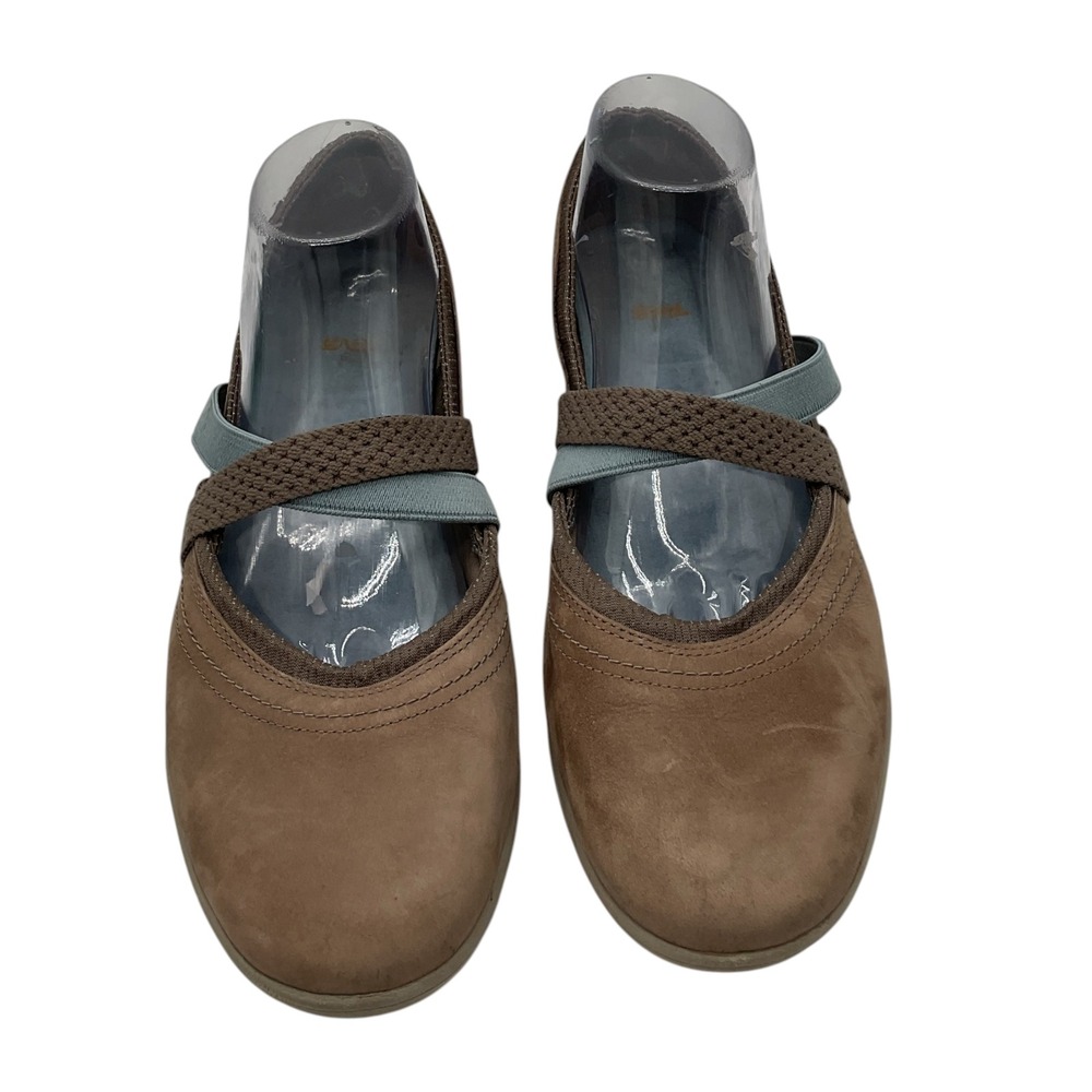 Teva Willow Braid Mary Jane Flats Brown Leather Comfort Shoes 1017147 Womens 9.5